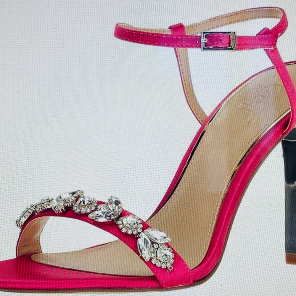 Jewel Badgley Mischa crystal adorned stilettos, sz 8.5